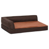 Vidaxl Hundebett Ergonomische Leinen-Look 75x53 cm Fleece Brown