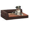 Vidaxl Hundebett Ergonomische Leinen-Look 75x53 cm Fleece Brown