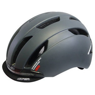 Qt cycle tech helm led inmold urban flux matt d grau 52-58 cm 2810388