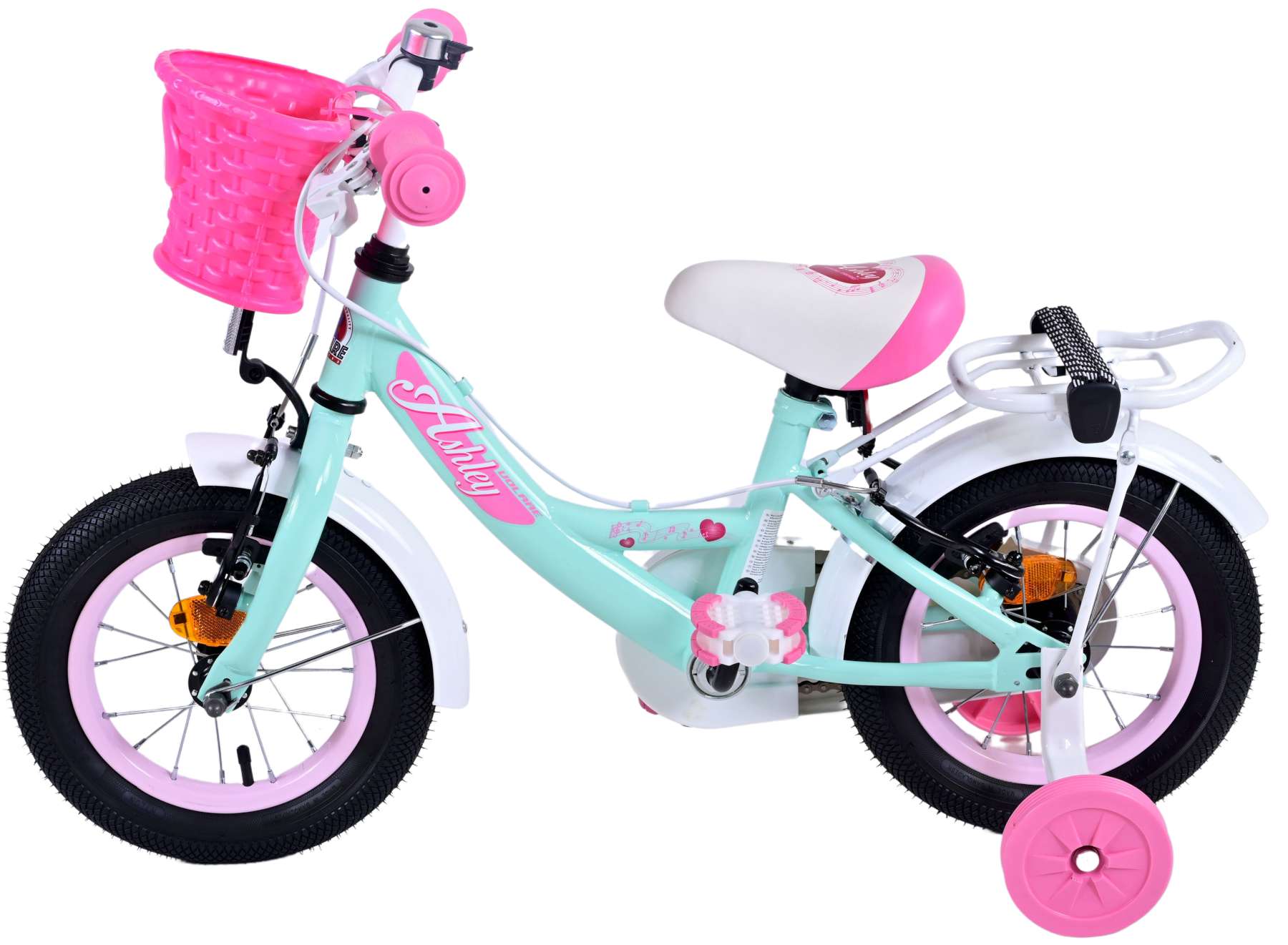 Volare Ashley Kinderbike - Mädchen - 12 Zoll - Grün - Zwei Handbremsen