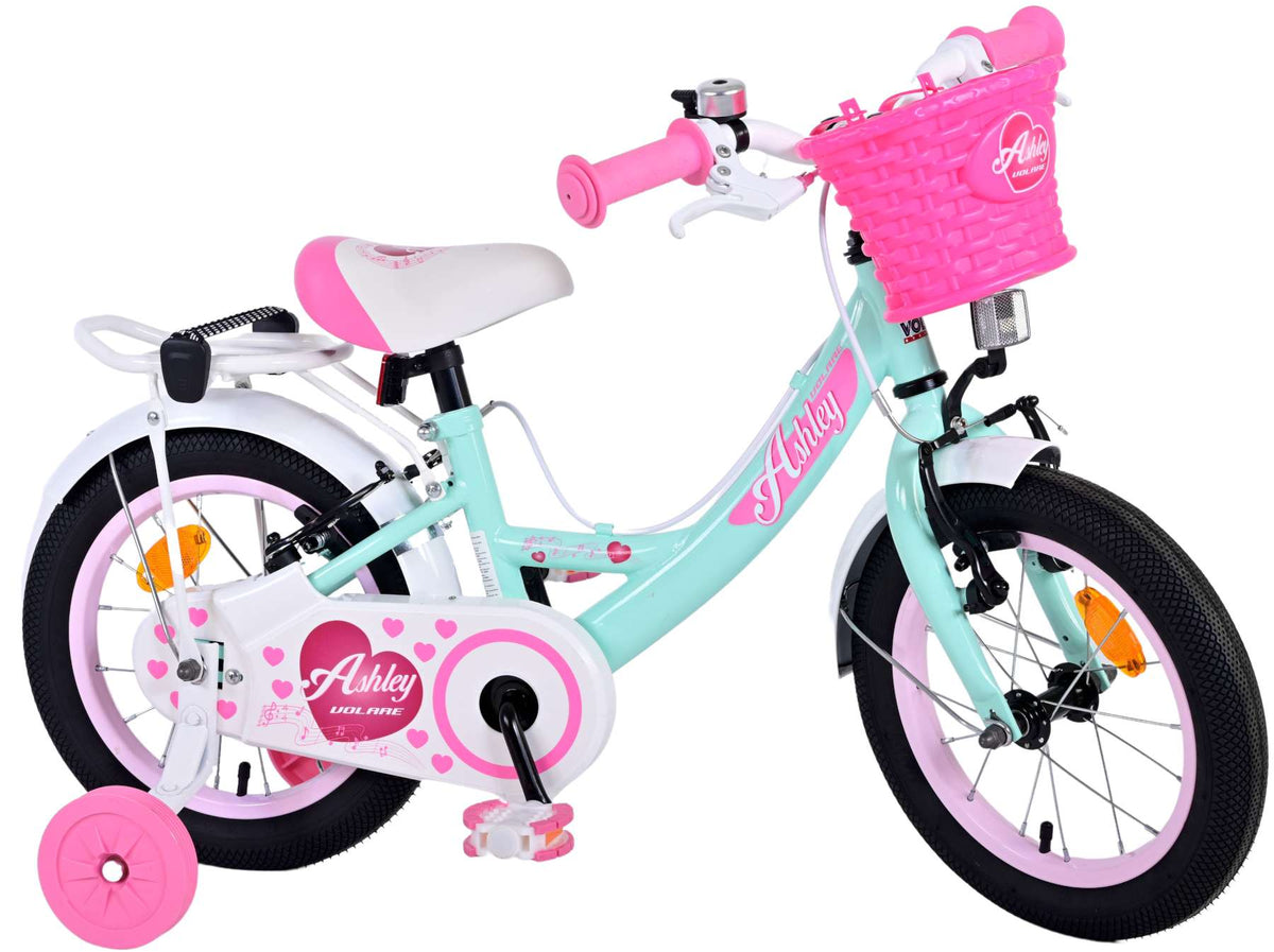 Volare Ashley Children's Bicycle - Mädchen - 14 Zoll - Grün - Zwei Handbremsen