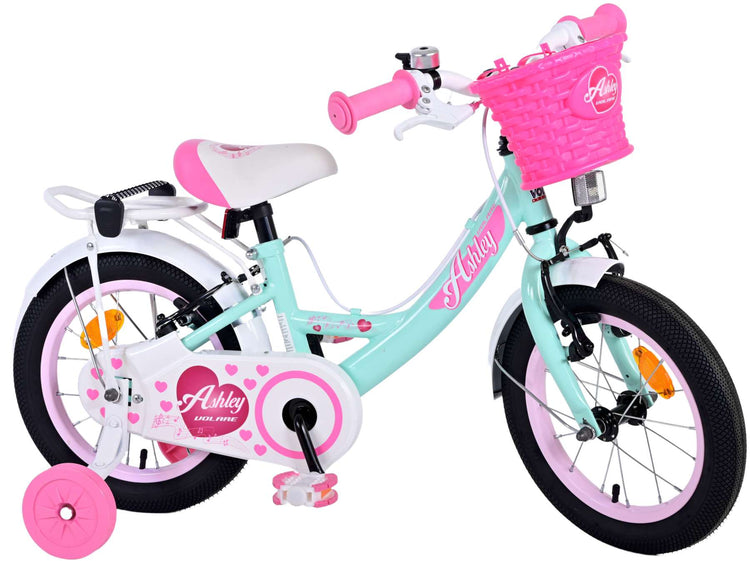 Volare Ashley Children's Bicycle - Mädchen - 14 Zoll - Grün - Zwei Handbremsen