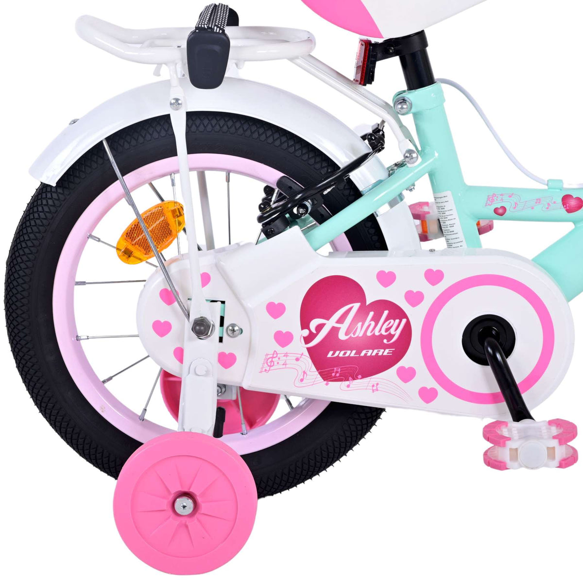 Volare Ashley Children's Bicycle - Mädchen - 14 Zoll - Grün - Zwei Handbremsen