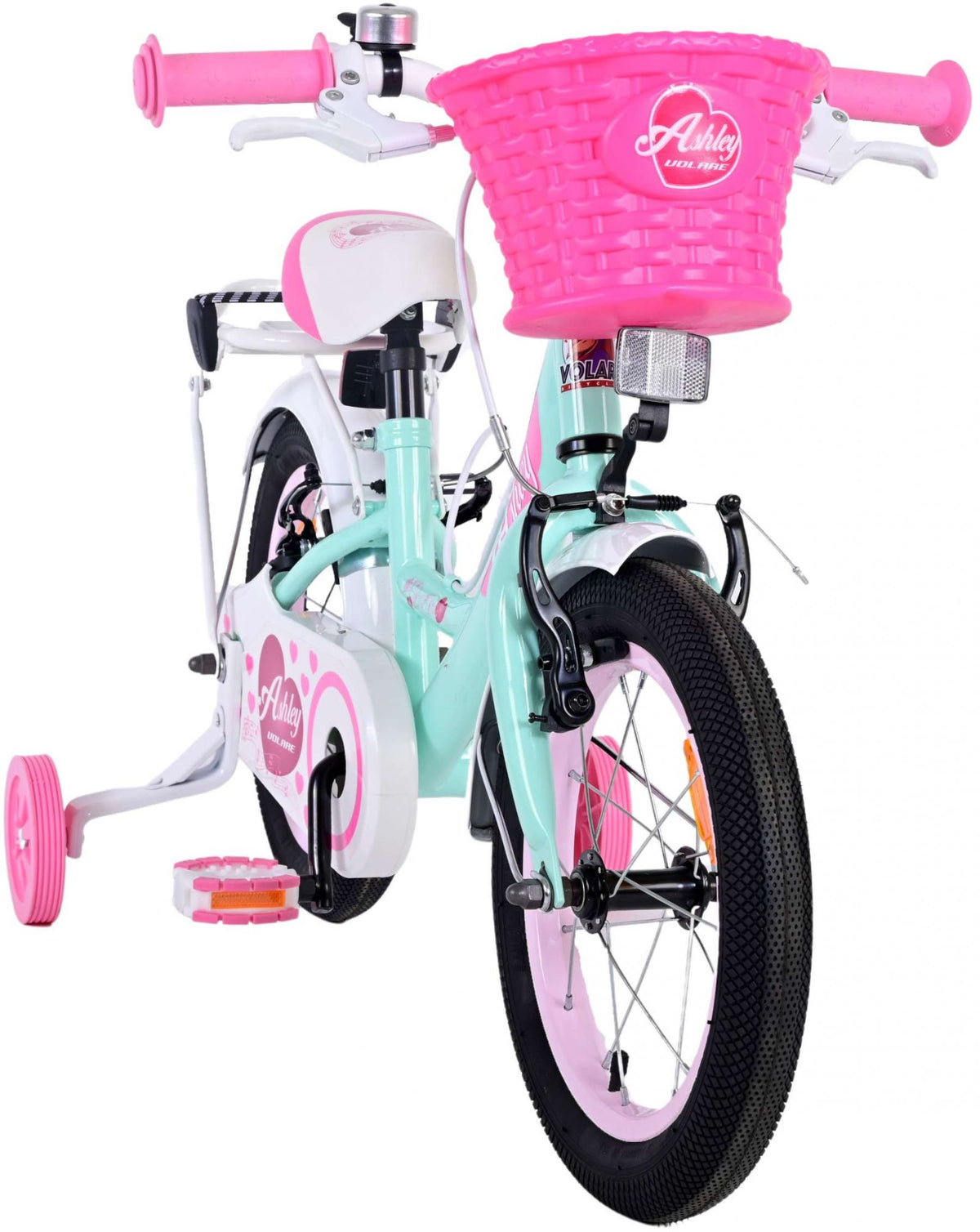 Volare Ashley Children's Bicycle - Mädchen - 14 Zoll - Grün - Zwei Handbremsen