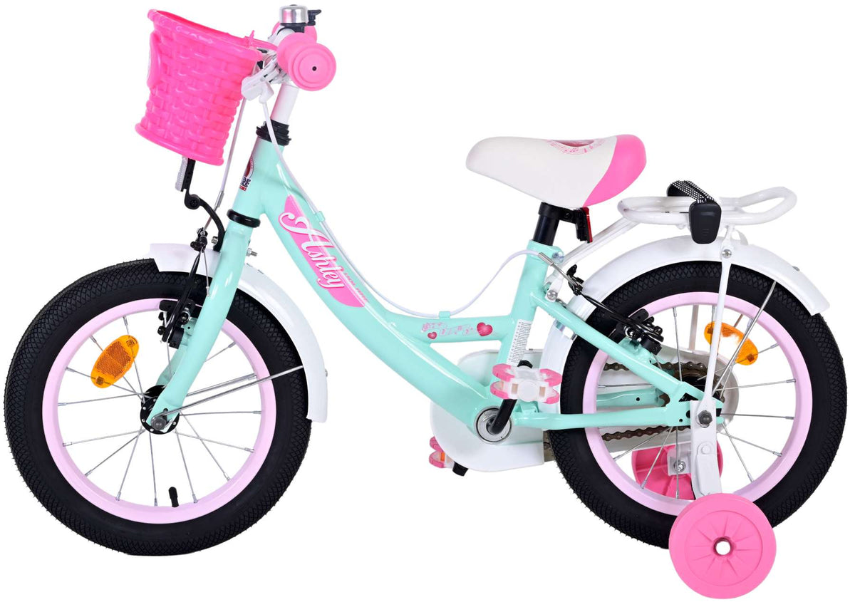 Volare Ashley Children's Bicycle - Mädchen - 14 Zoll - Grün - Zwei Handbremsen