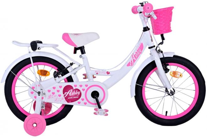 Volare Ashley Children's Bicycle - Mädchen - 16 Zoll - Weiß - Zwei Handbremsen