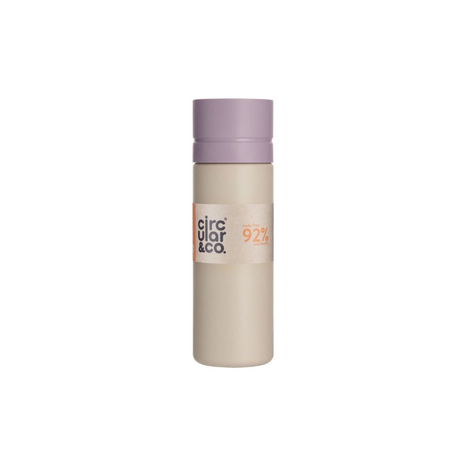 Rundschreiben Co. Kreisförmige Flasche 600 ml Creme lila