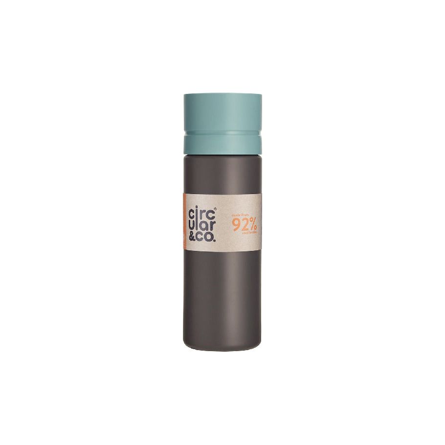 Rundschreiben Co. Kreisförmige Flasche 600 ml schwarzblau