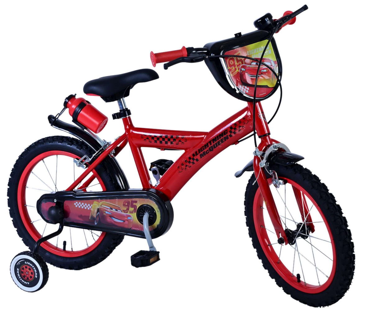 Disney Cars Children's Bicycle - Jungen - 16 Zoll - Rot - Zwei Handbremsen