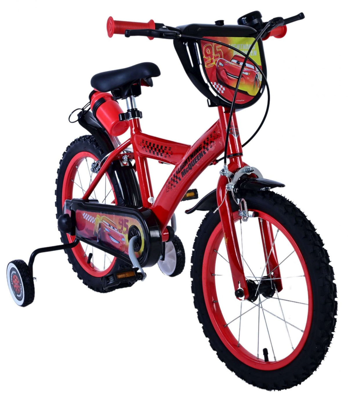 Disney Cars Children's Bicycle - Jungen - 16 Zoll - Rot - Zwei Handbremsen