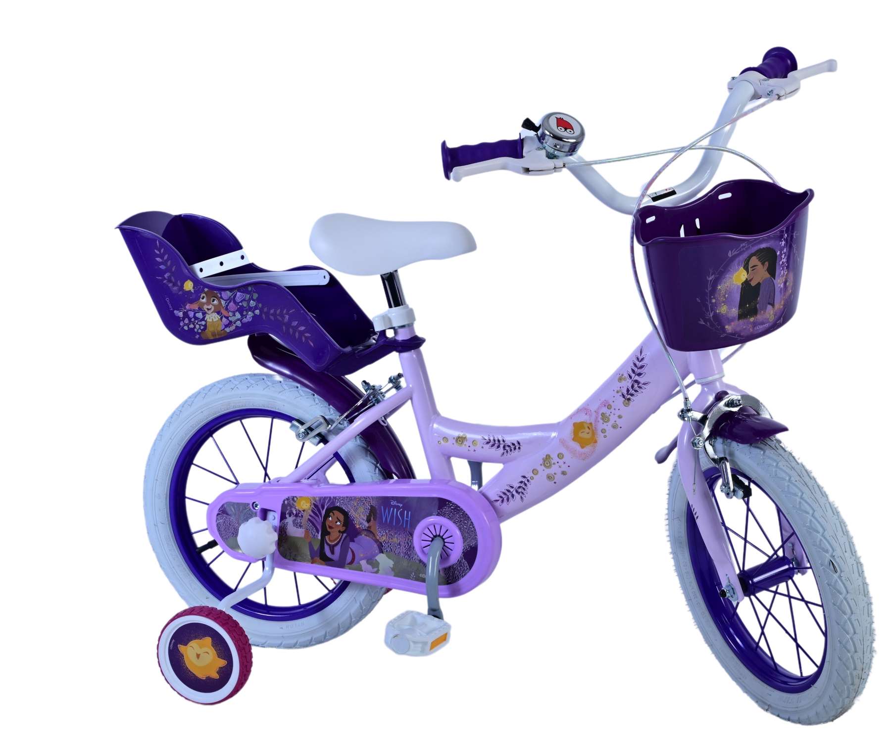 Wunsch Wunsch Kinderfahrradmädchen 14 Zoll lila zwei Handbremsen