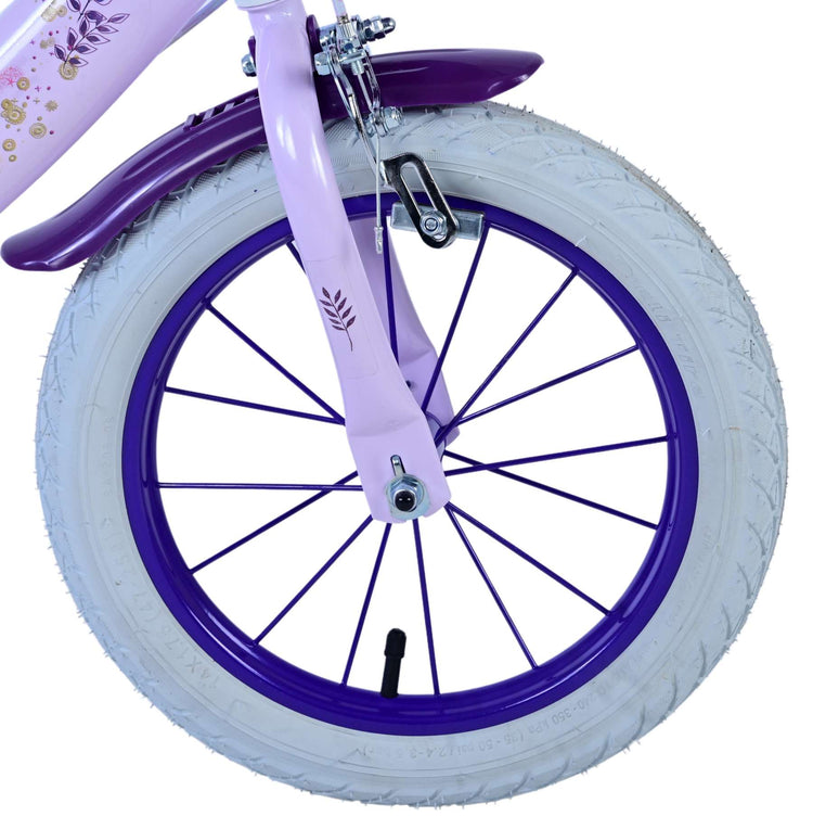 Wunsch Wunsch Kinderfahrradmädchen 14 Zoll lila zwei Handbremsen