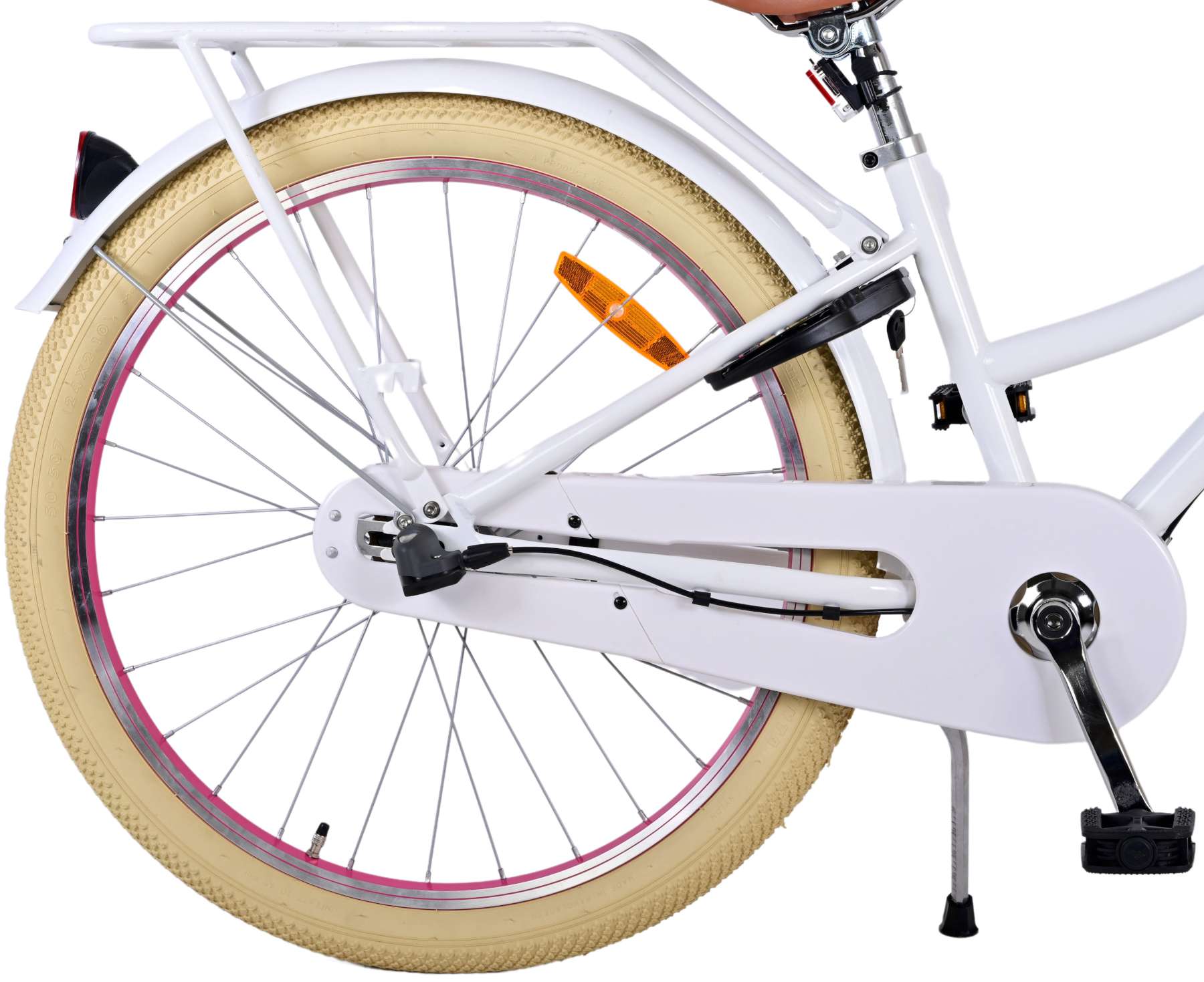 Volare Exzellente Kinderfahrrad - Mädchen - 24 Zoll - Weiß - 3 Zahnräder
