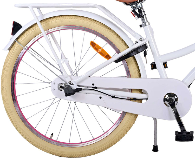 Volare Exzellente Kinderfahrrad - Mädchen - 24 Zoll - Weiß - 3 Zahnräder