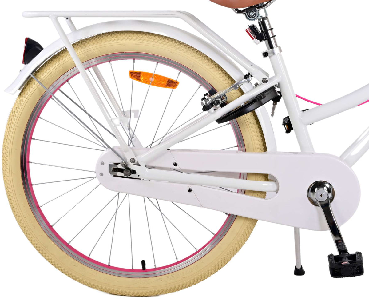 Volare Exzellente Kinderfahrrad - Mädchen - 24 Zoll - Weiß - Zwei Handbremsen