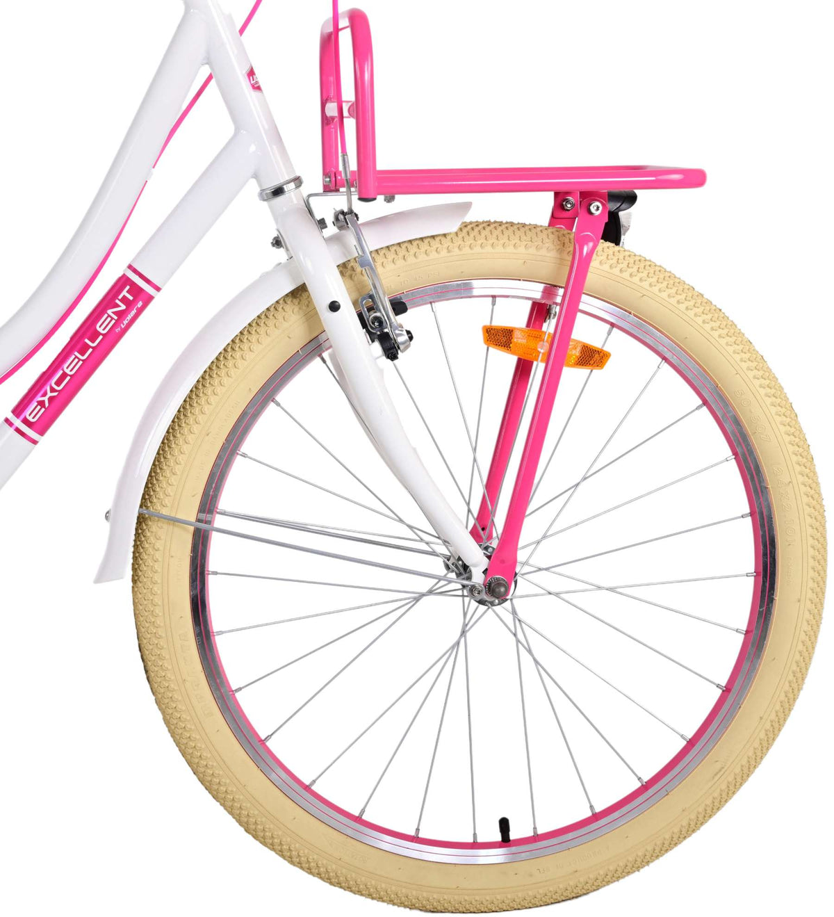 Volare Exzellente Kinderfahrrad - Mädchen - 24 Zoll - Weiß - Zwei Handbremsen