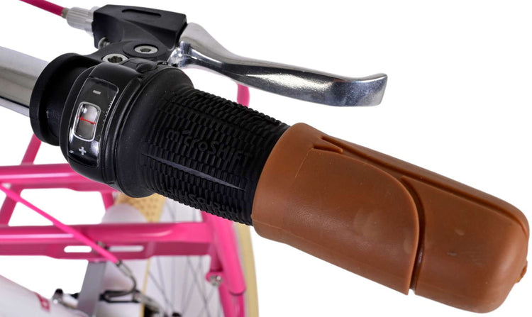 Volare Exzellente Kinderfahrrad - Mädchen - 24 Zoll - Weiß - 3 Zahnräder