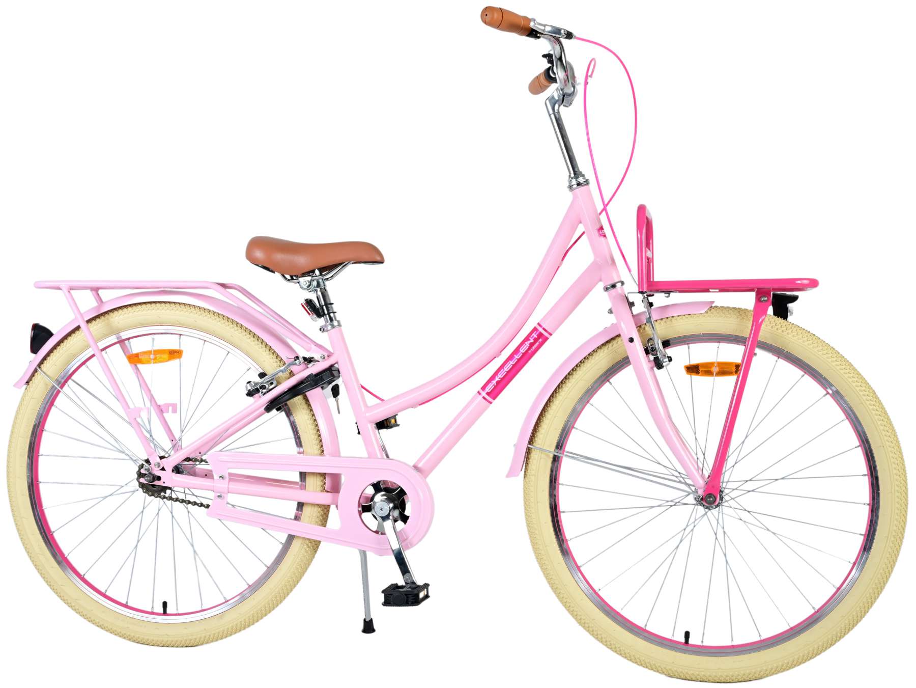 Volare Exzellente Kinderfahrrad - Mädchen - 26 Zoll - Pink - Zwei Handbremsen