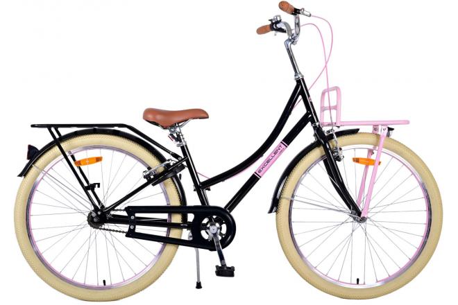 Volare Exzellente Kinderfahrrad - Mädchen - 26 Zoll - Schwarz - Zwei Handbremsen