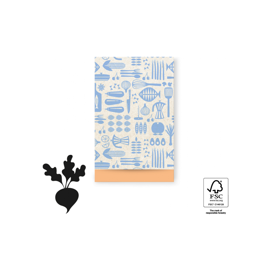 Haus der Produkte Geschenktüten Foodies hellblau 12x19cm 200st