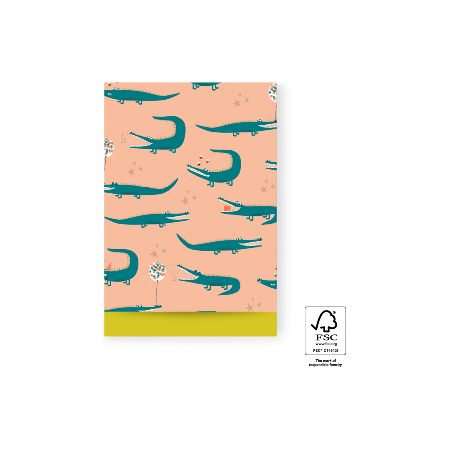 Haus der Produkte Geschenktüten Krokodil Gelb 17x25cm 200st