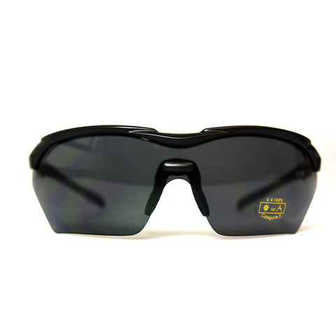 VWP Brille Black-Smoke Vollsicht Sport + klare Linse