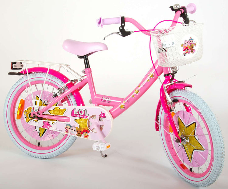 Lol Überraschung Kinderfahrrad - Mädchen - 18 Zoll - Pink - Zwei Handbremsen
