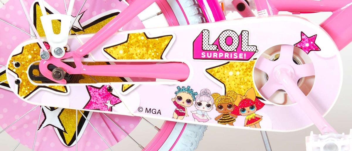 Lol Überraschung Kinderfahrrad - Mädchen - 18 Zoll - Pink - Zwei Handbremsen