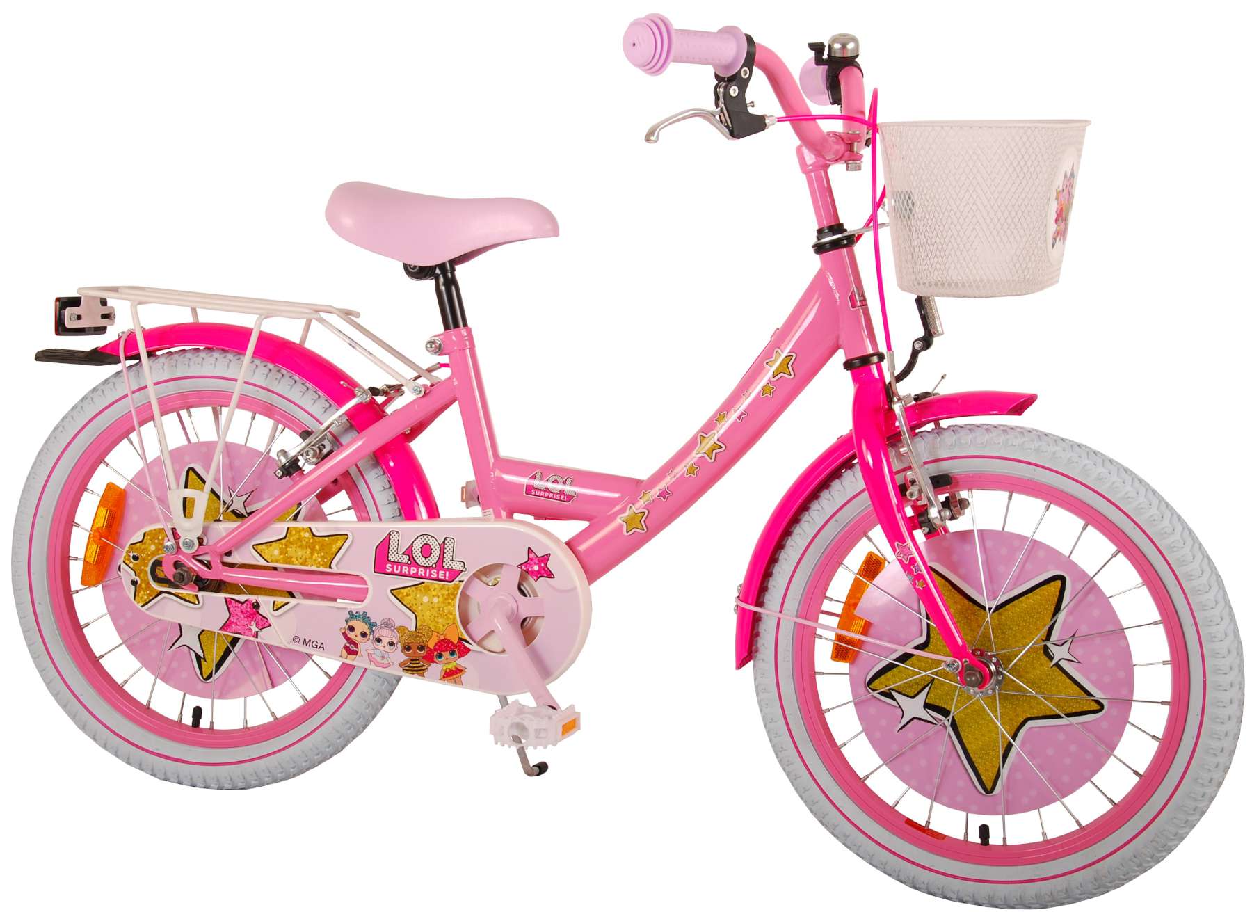 Lol Überraschung Kinderfahrrad - Mädchen - 18 Zoll - Pink - Zwei Handbremsen