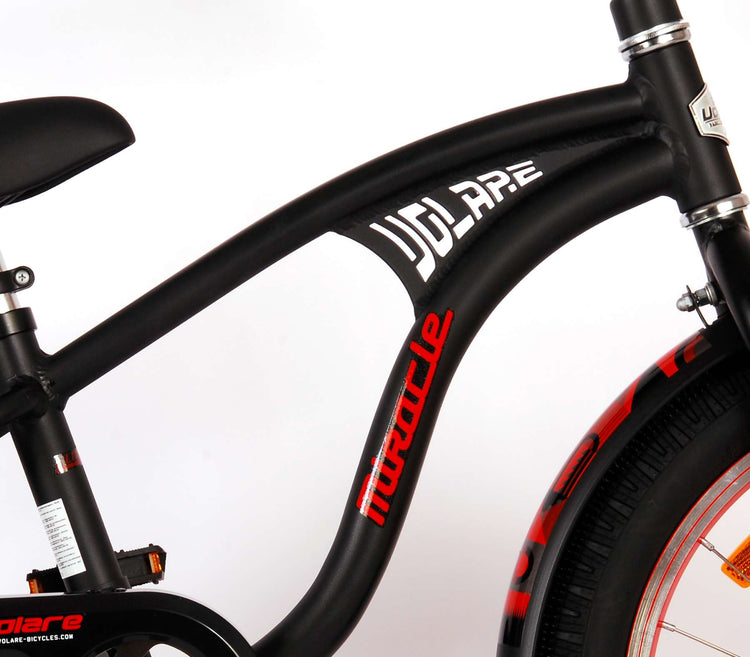 Volare Miracle Cruiser Kinderfahrrad - Jungen - 18 Zoll - Matt Black - Prime Collection