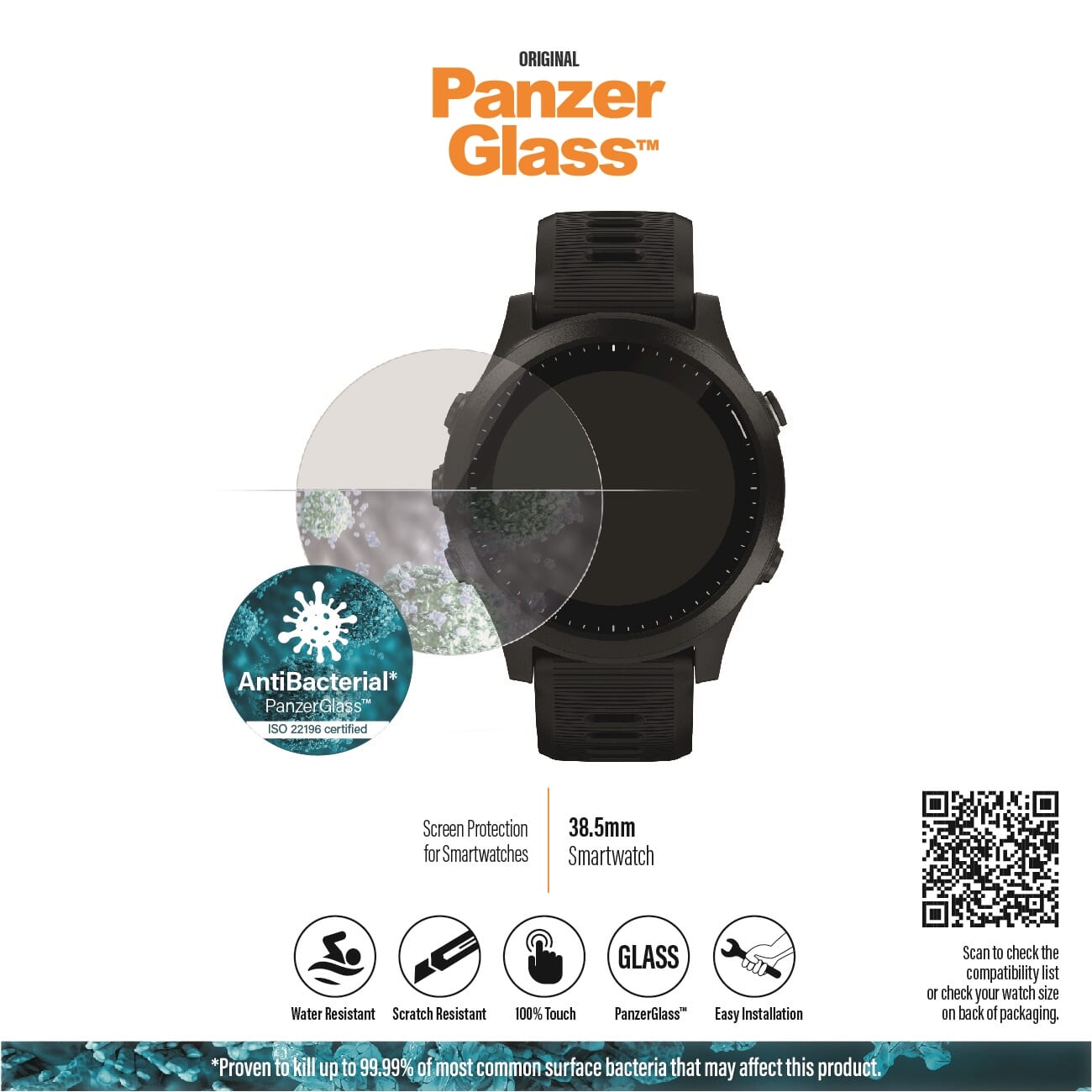 Panzglass Smartwatch 38,5 mm Bildschirmschutzschutz