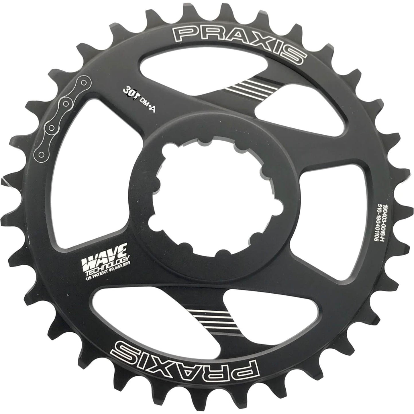 Praxiskette Top 1x MTB DM-A 30T Stahlschwarz