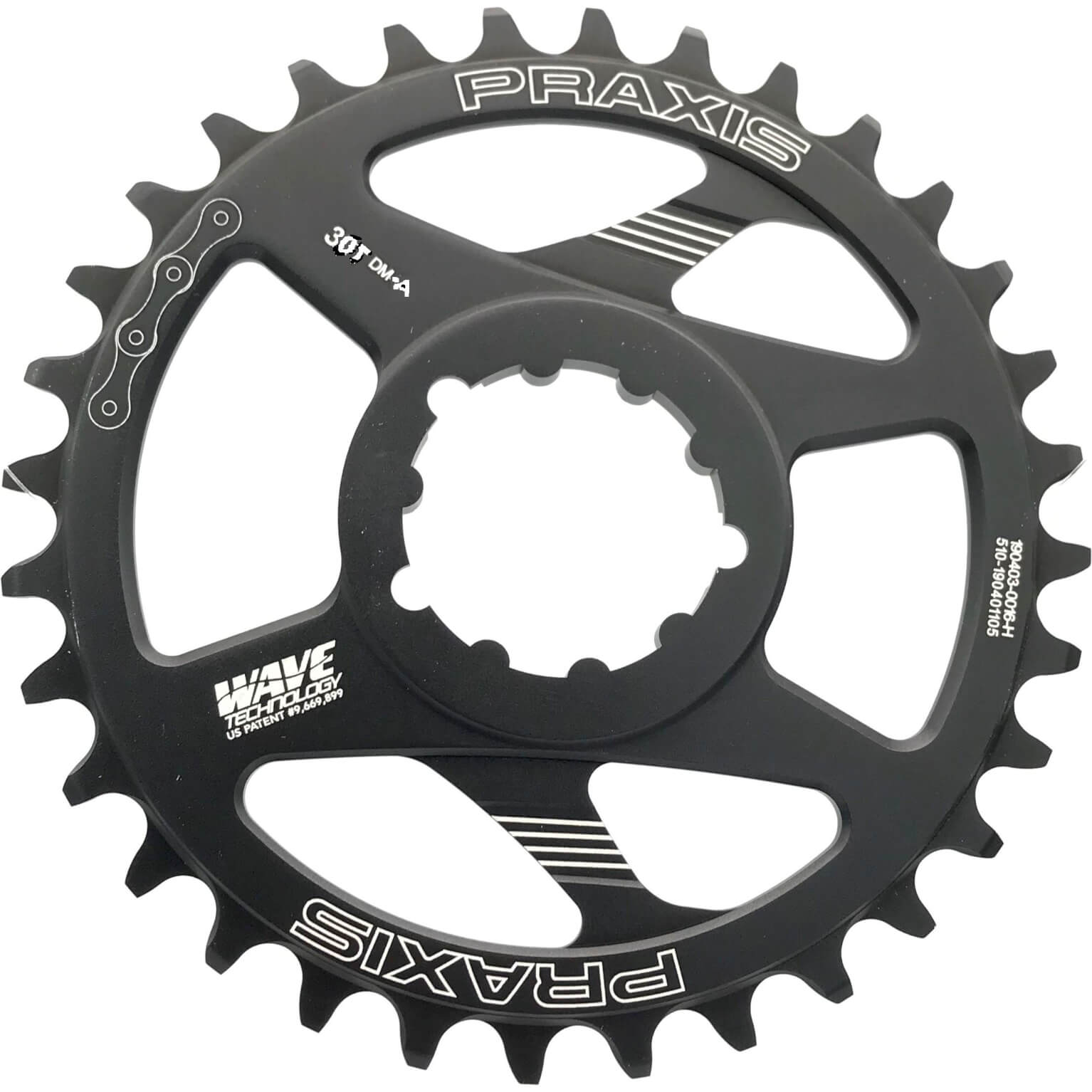 Praxiskette Top 1x MTB DM-A 30T Stahlschwarz