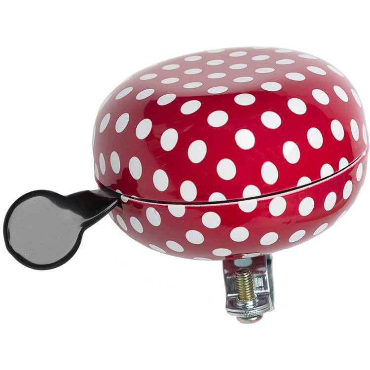 Newlooxs neue Ding Dong Glocke 80mm Polka Dot rot