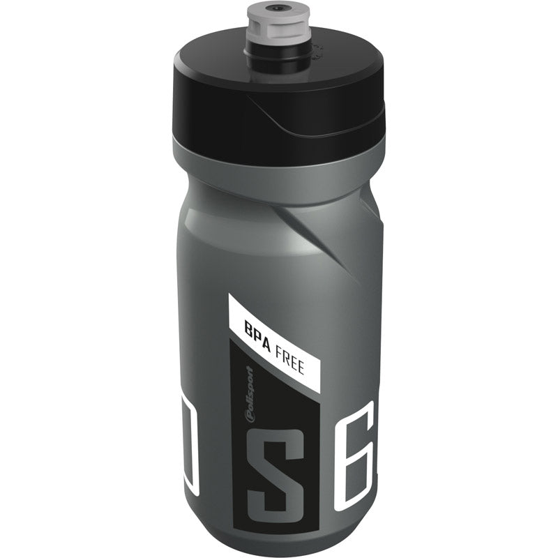 Bidon S 600ml Silber Schwarz Weiß
