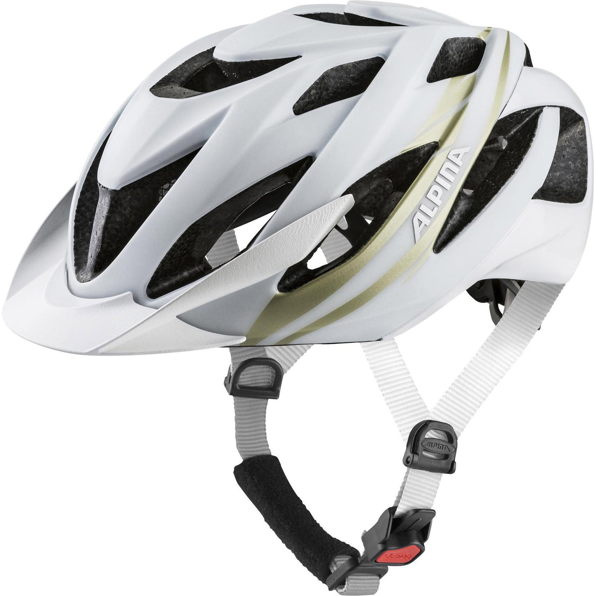 Olympische Sportbekleidung Helm Lavarda L.E. Weiß-Pro-Prosecco 52-57cm