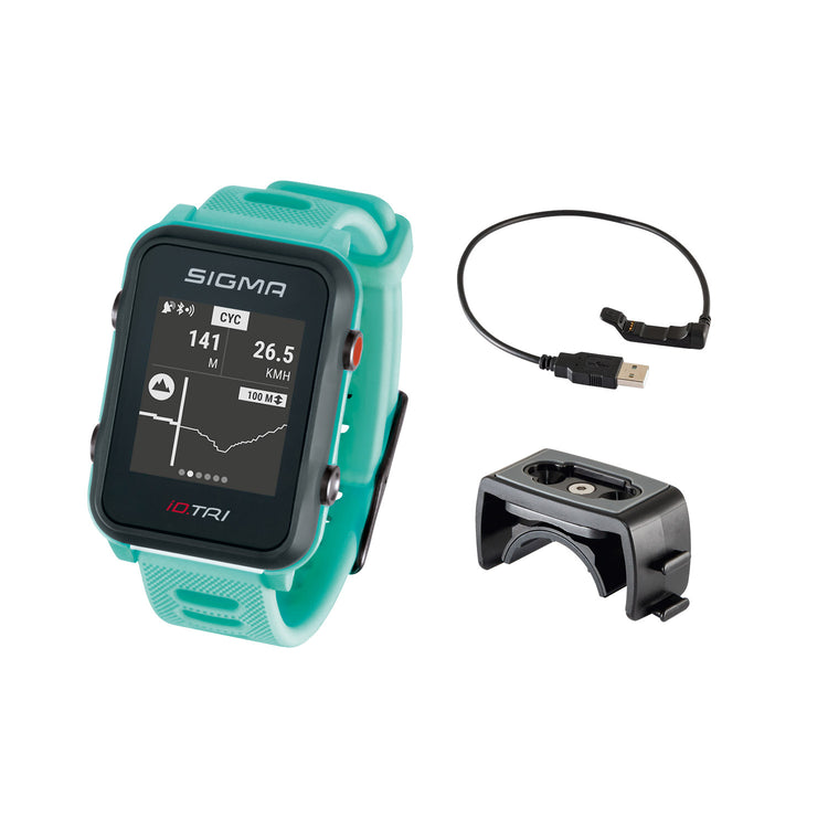 Sigma id.tri sportuhr neon mint basic zs hartsl gps acti ant+ ble