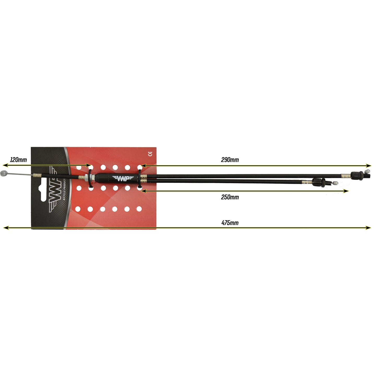 VWP VWP über Bremskabel CPL. M stelb. 475 mm schwarzer Freistil