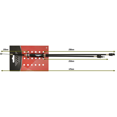 VWP VWP über Bremskabel CPL. M stelb. 475 mm schwarzer Freistil