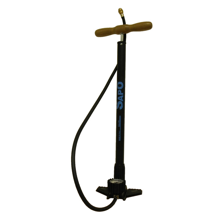 SapO OK Vollbodenpumpe mit Manometer HV FV AV schwarz