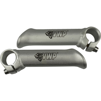 VWP-Bar-Ends geschmiedet kurzes rechte Aluminiumsilber