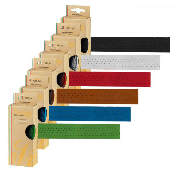 Selle San Marco Set Lenkerband San Marco gelb echtes Leder