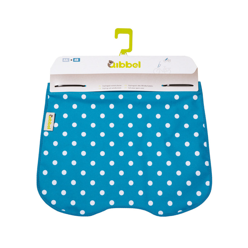 Qibbel Styling-Set Windschutzscheibe Polka Dot blau