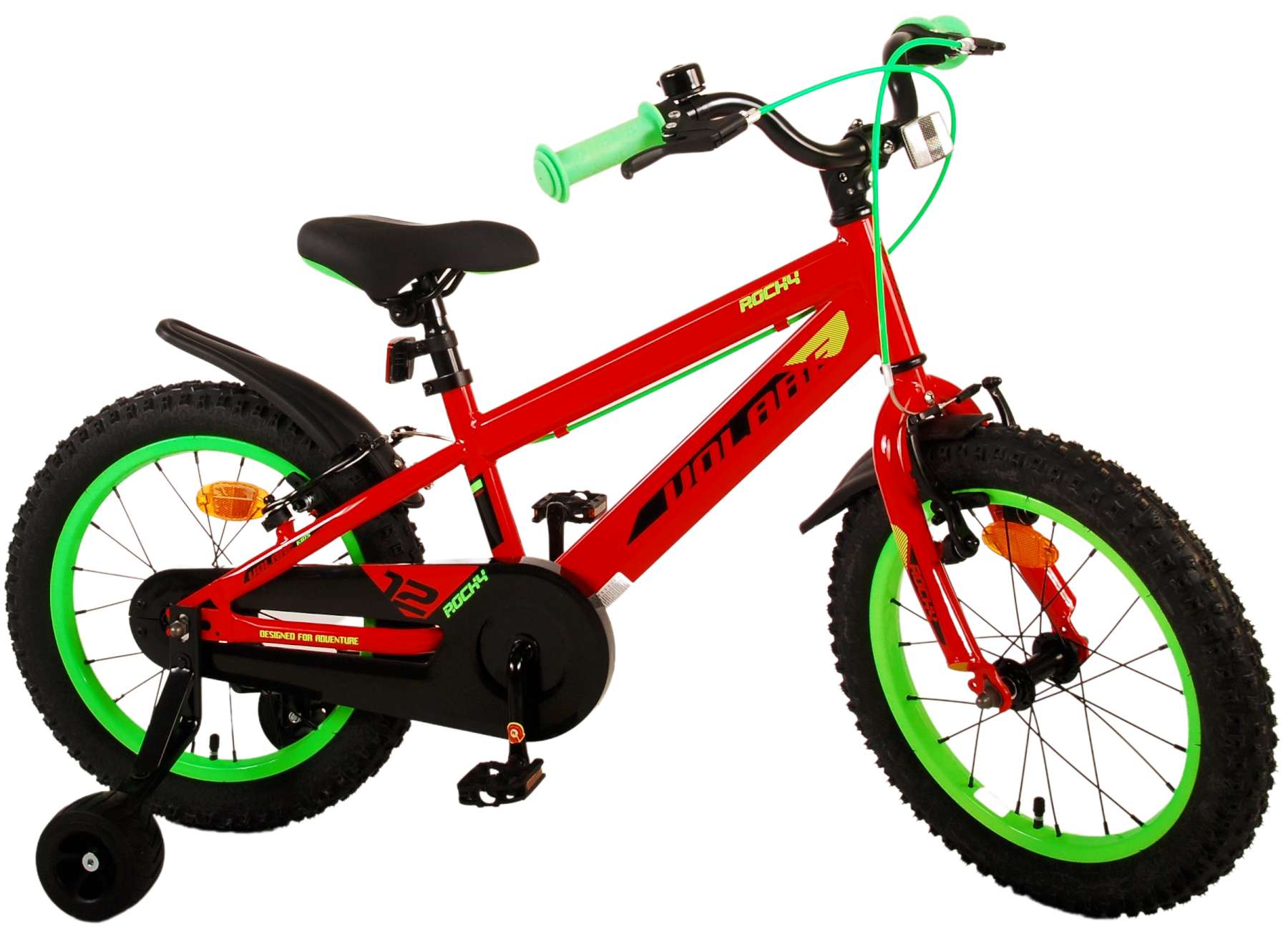 Volare Rocky Children's Bicycle - Jungen - 16 Zoll - Rot - Zwei Handbremsen