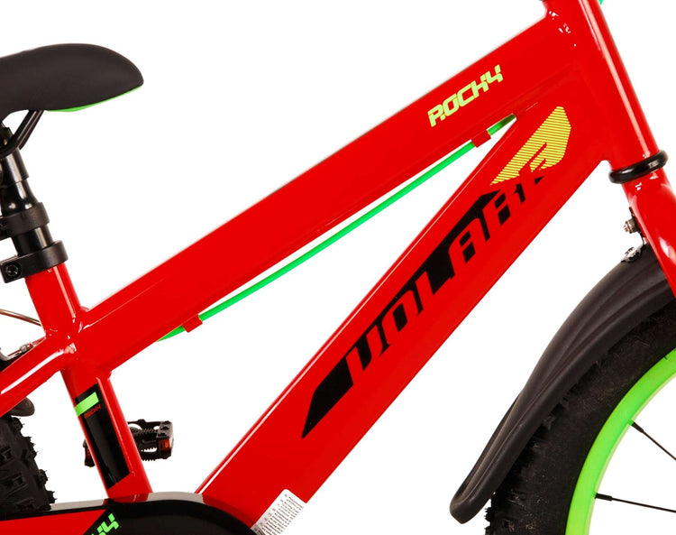 Volare Rocky Children's Bicycle - Jungen - 18 Zoll - Rot - Zwei Handbremsen