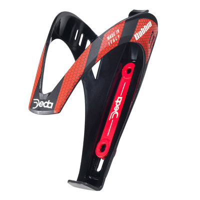 Deda Bottle Holder Gabbia schwarz mit rotem Druck