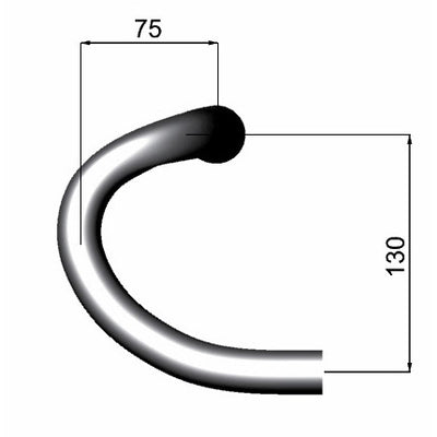 Stangebend Zero-100 Outdoor-Kumpels 44 cm schwarz