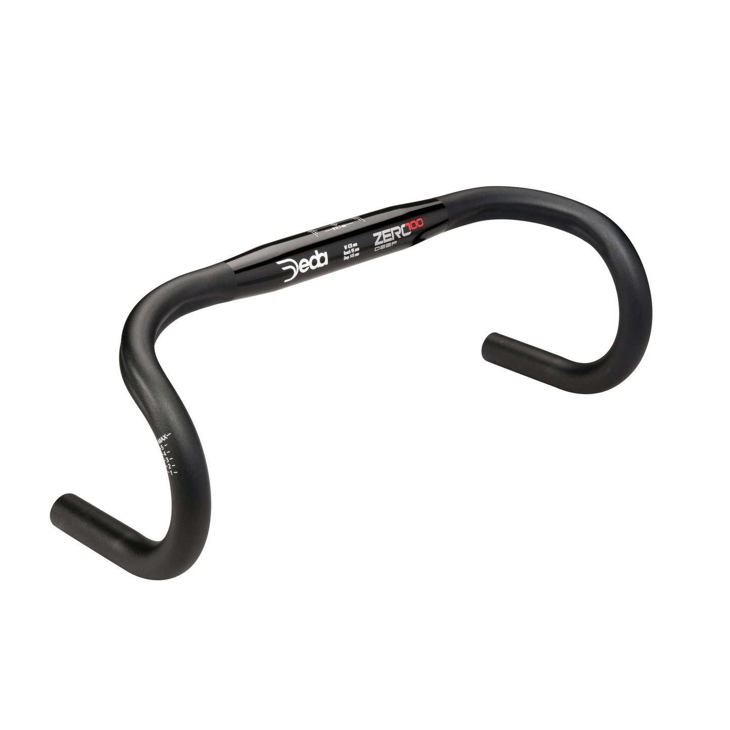 Deda Lenkung Bend Zero100 Deep 46 cm schwarzes Aluminium