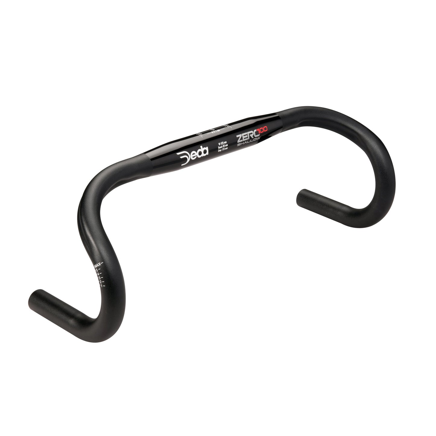 Deda Lenkung Bend Zero100 Flach 46 cm schwarzes Aluminium