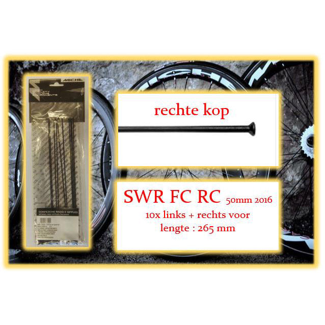 Miche Spaak+Nip. 10x LV+RV SWR FC RC 50mm Draht RelG 2016